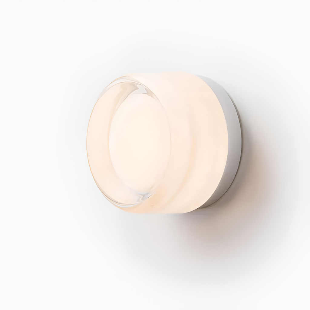 Rund Glasvæglampe - Dæmpbar Ravfarvet LED Lampe
