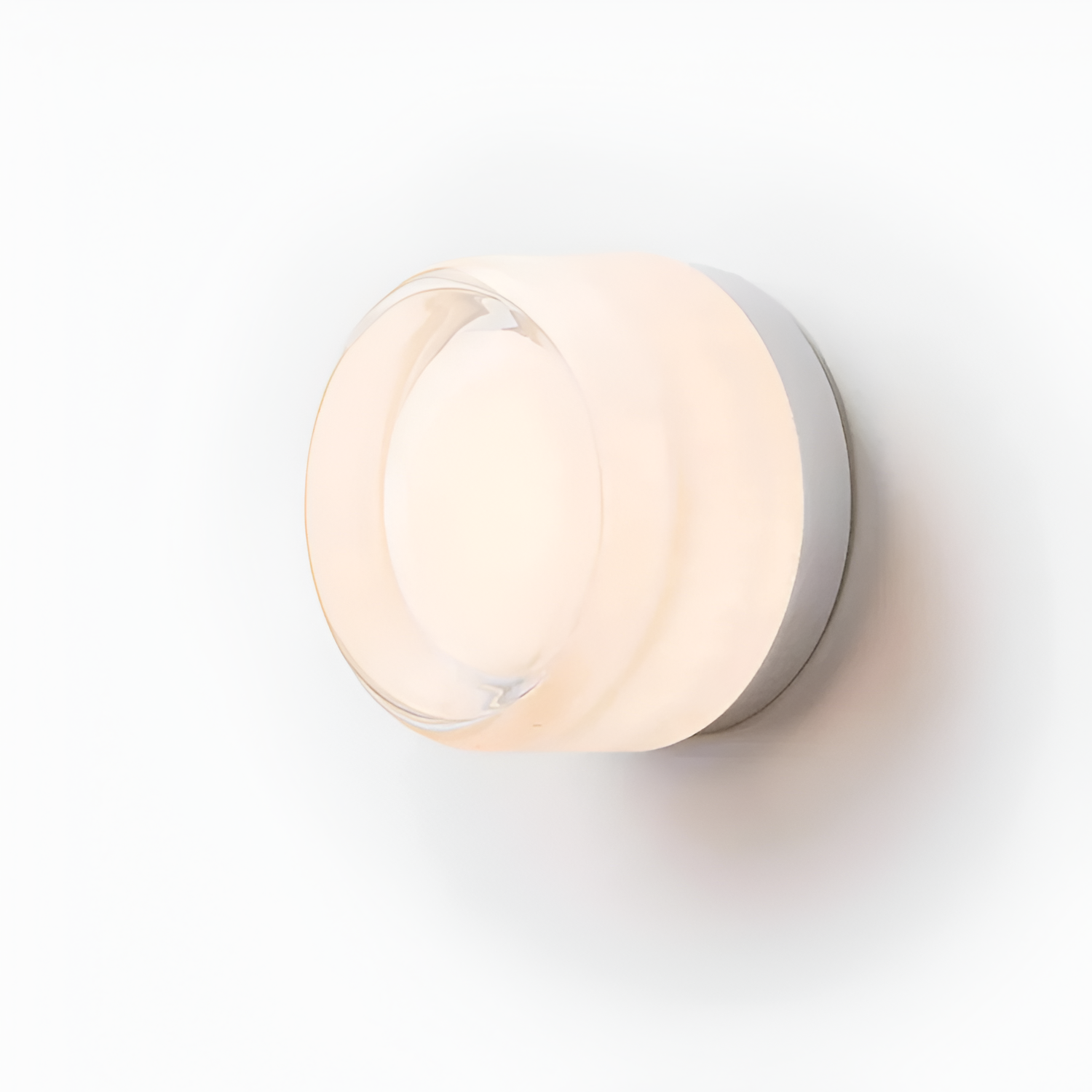 Rund Glasvæglampe - Dæmpbar Ravfarvet LED Lampe