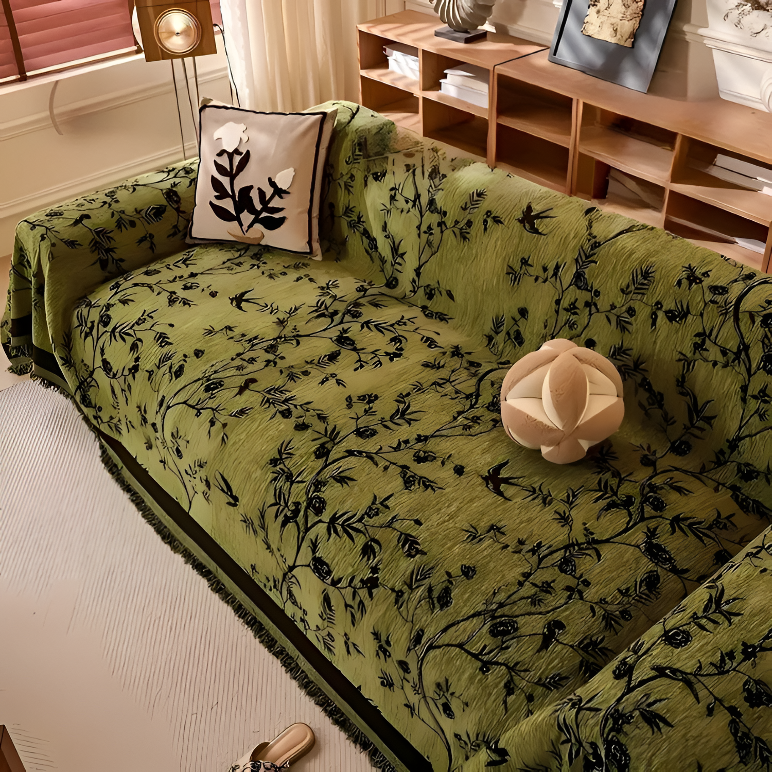 Sofatæppe Med Blomstermønster - Blomster