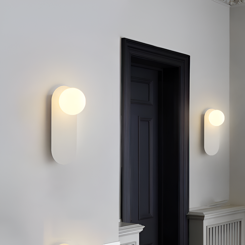 Minimalistisk Oval Væglampe - Nordisk Stil
