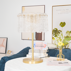 Tekstureret Frostet Bordlampe - Abstrakt