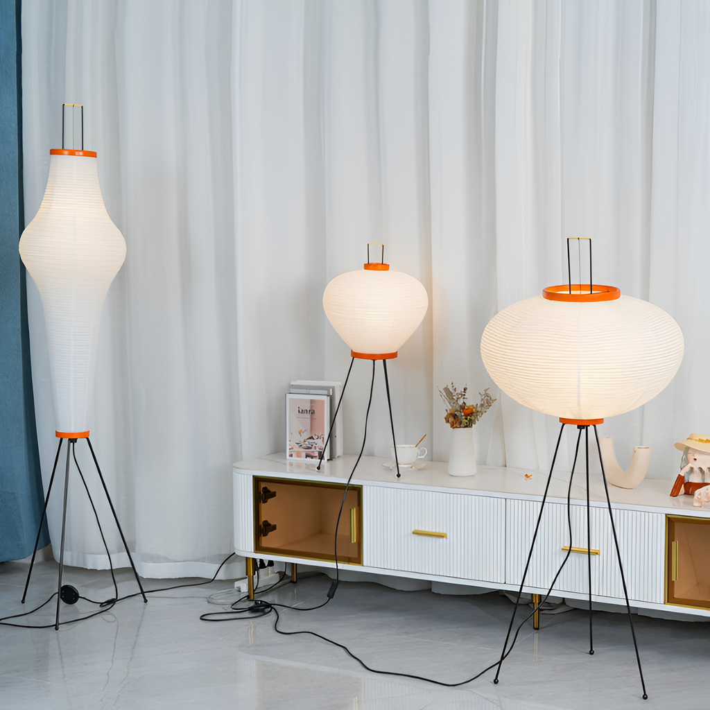 Geometrisk Papirlampe i Washi - Minimalistisk