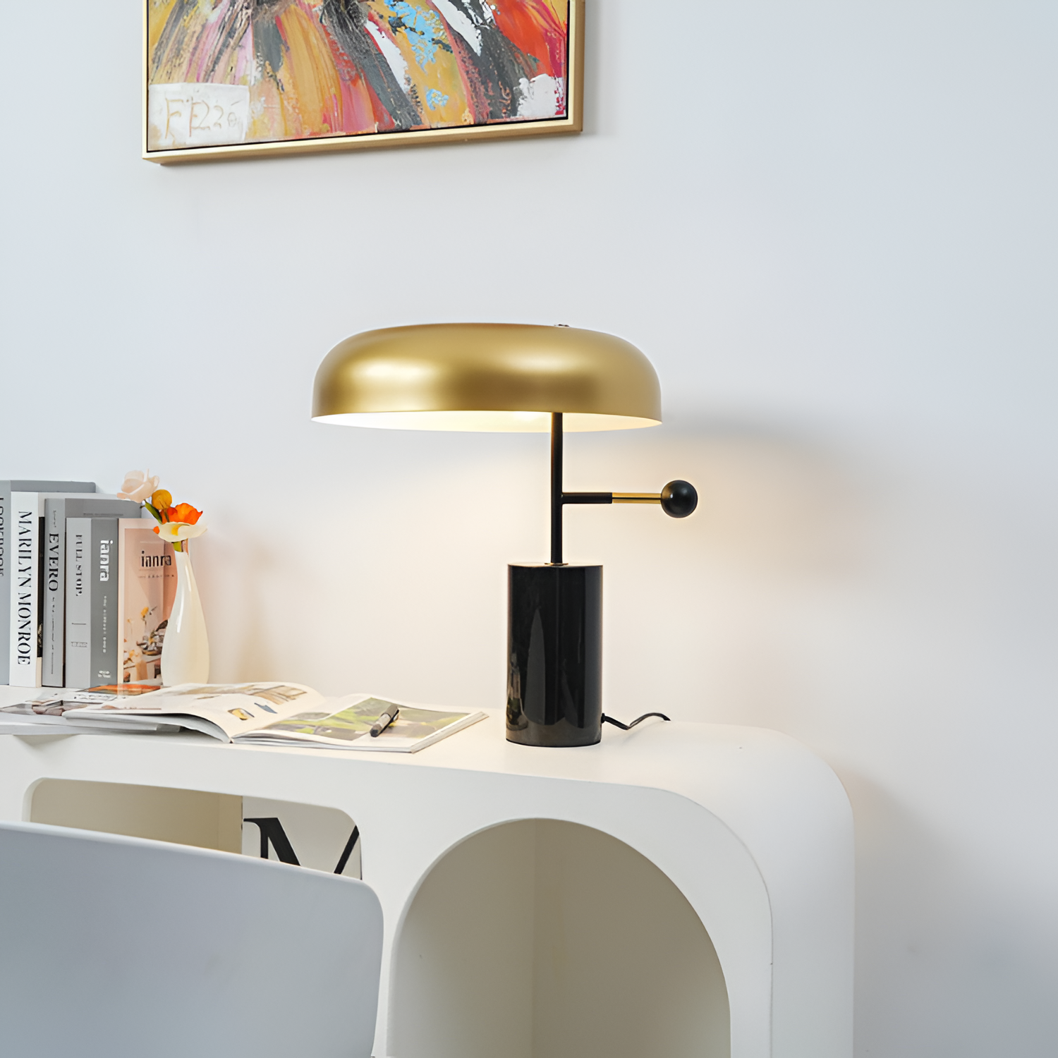 Minimalistisk Geometrisk Bordlampe - Industriel