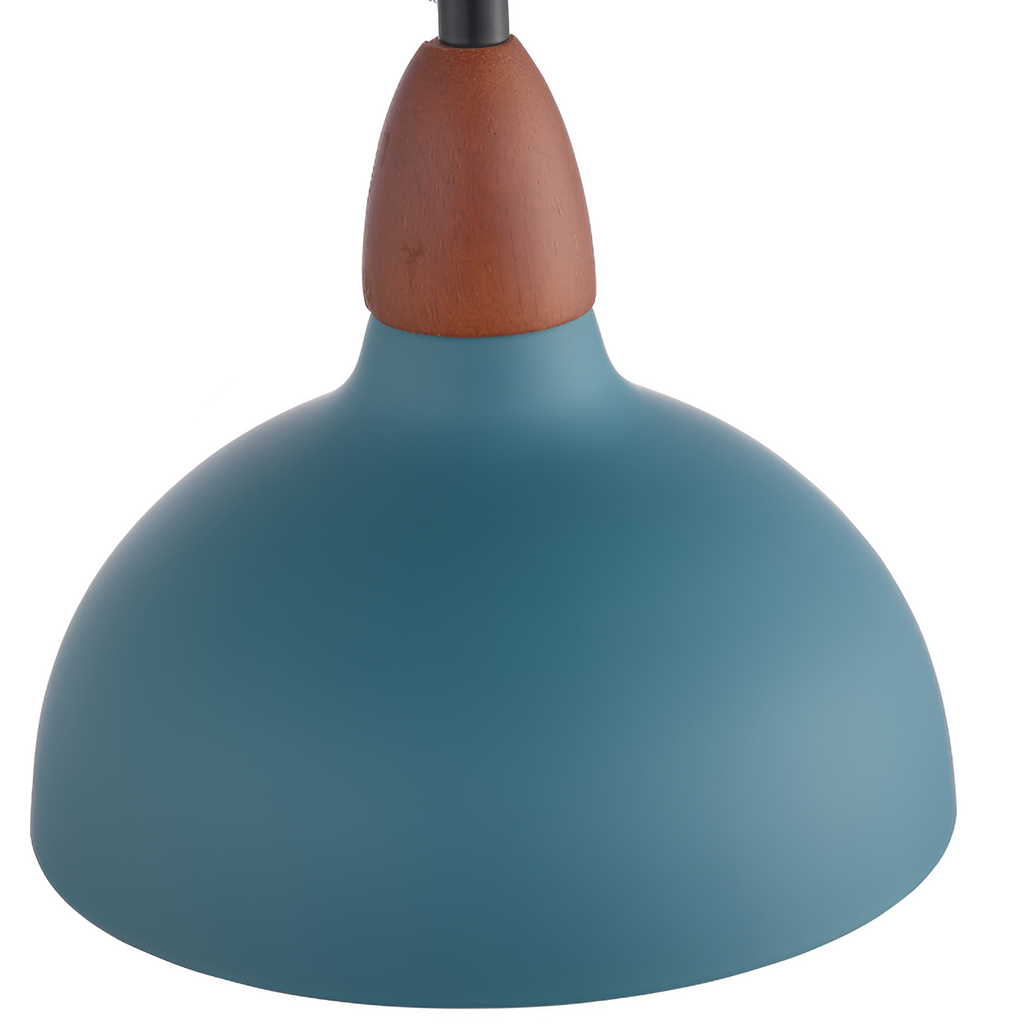 Petroleum Blå Oak Pendel - Moderne Køkkenlampe