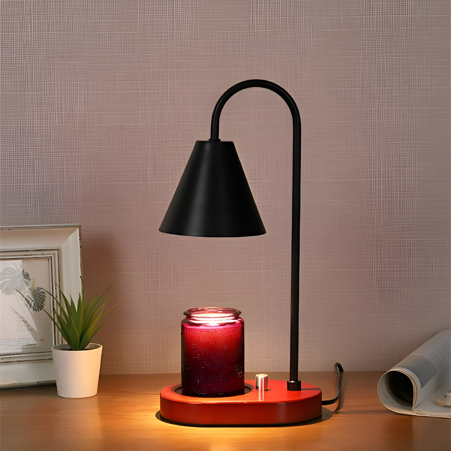 Luma Nordic Candle Warmer - Sort Dæmpbar Bordlampe