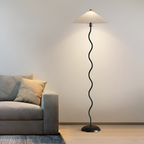 Plisseret Bølget Gulvlampe - Minimalistisk