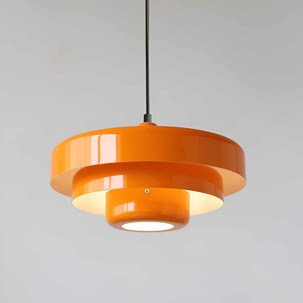 Vintage rund pendel i flere lag af metal – nordisk stil