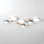 Minimalistisk indbygget lampe i massivt træ – skandinavisk stil