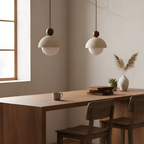 Minimalistisk Travertin Pendel - Snoet Ledning