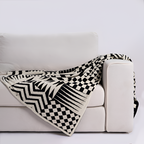 Geometrisk Mønstret Plaid - Vendbar