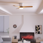 Nordisk Træ Loftsventilatorslampe - Justerbar