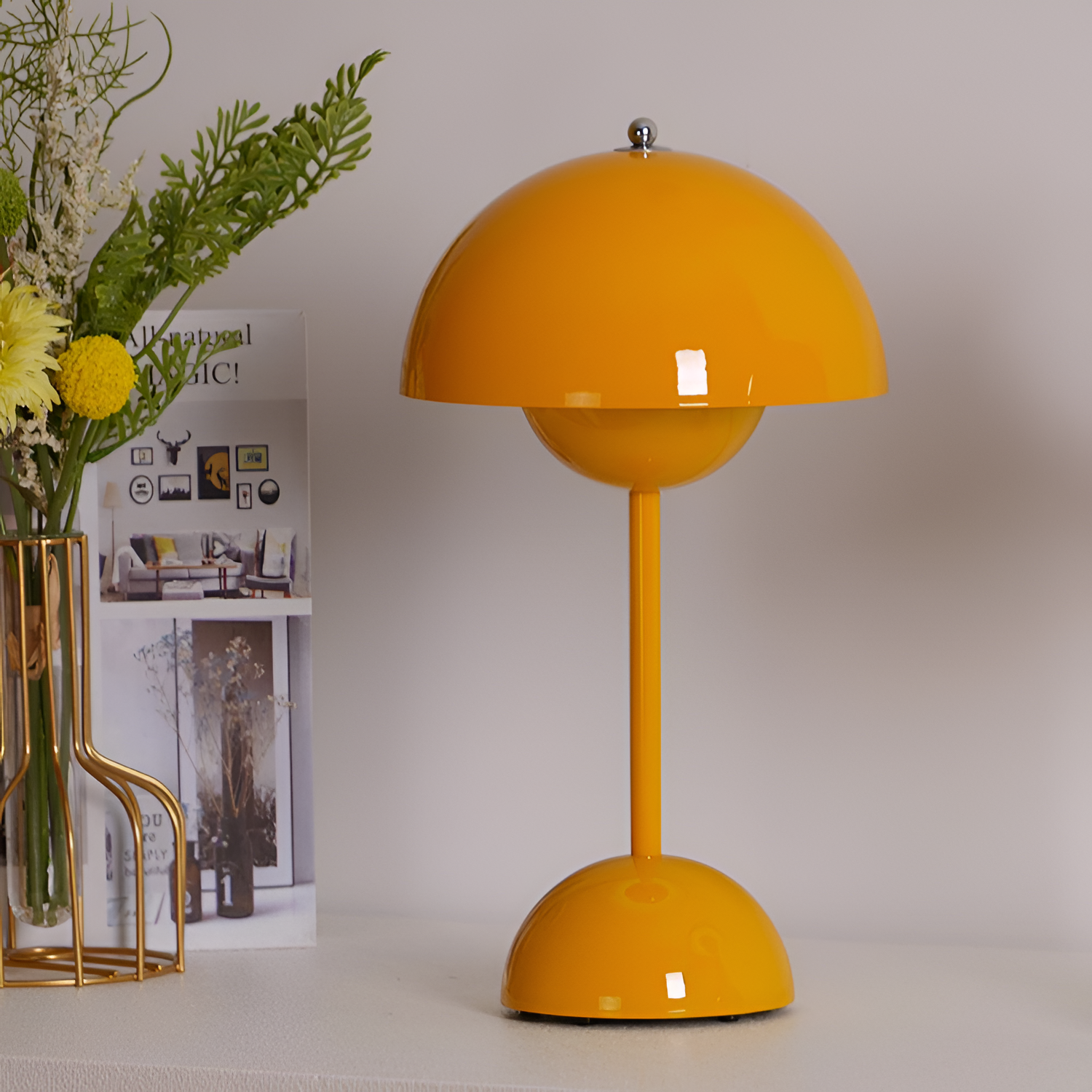 Minimalistisk Bærbar Bordlampe - Dæmpbar