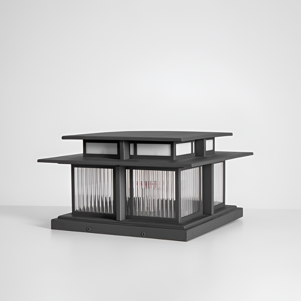 Zen-stil Solcellelampe til Søjle - Minimalistisk