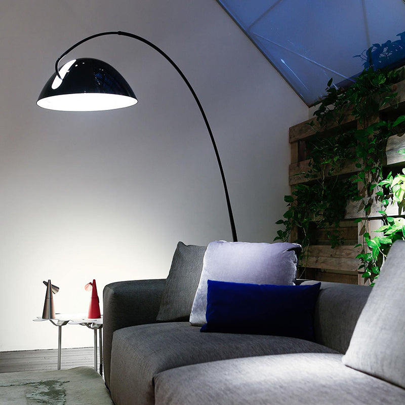 Minimalistisk Buet Gulvlampe - Justerbart Metal Arbejdslys