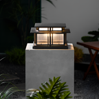 Zen-stil Solcellelampe til Søjle - Minimalistisk