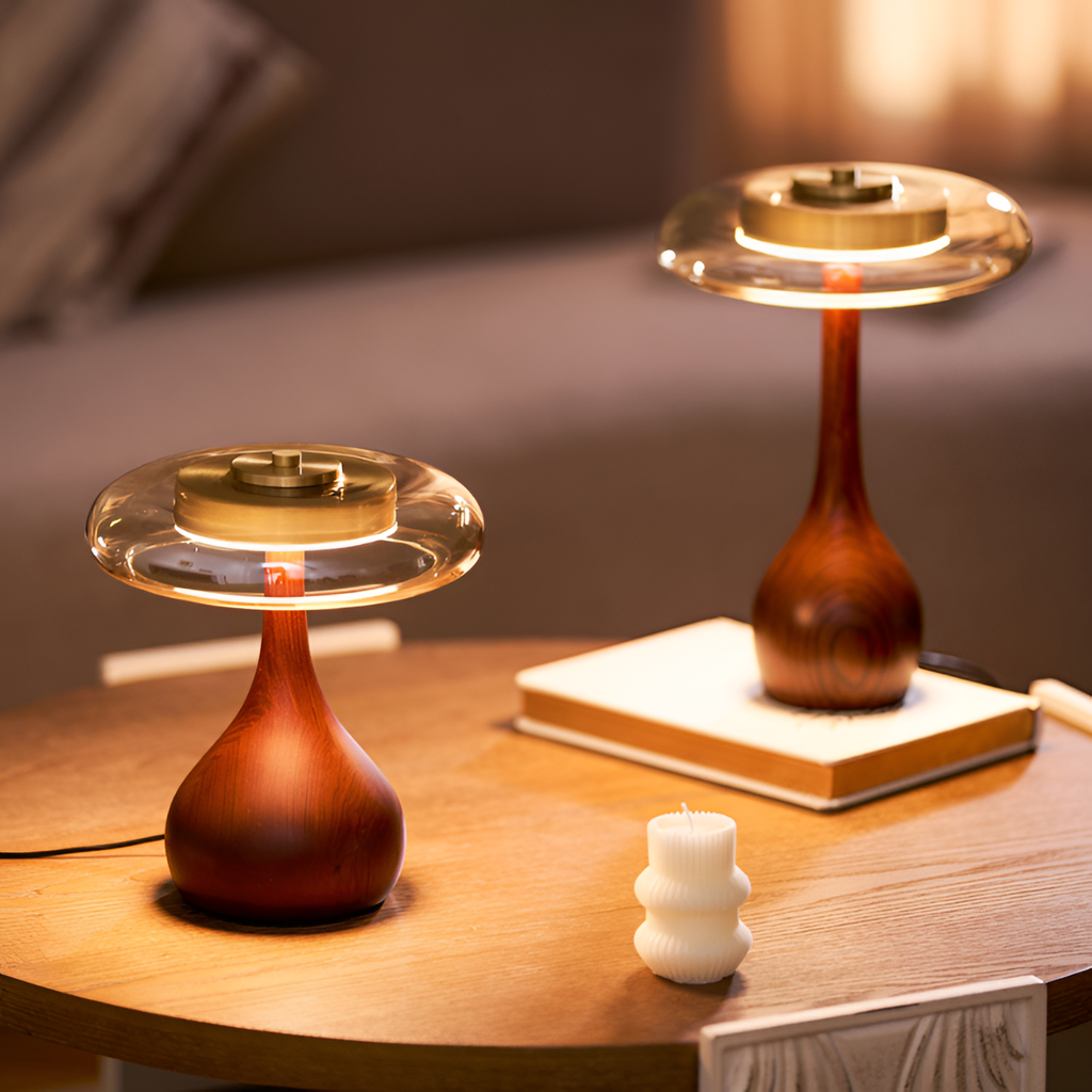 Mid-Century Mushroom Bordlampe - Dæmpbar