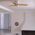 Nordisk Træ Loftsventilatorslampe - Justerbar