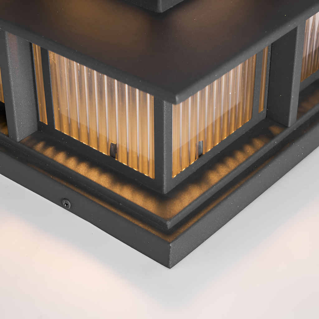 Zen-stil Solcellelampe til Søjle - Minimalistisk