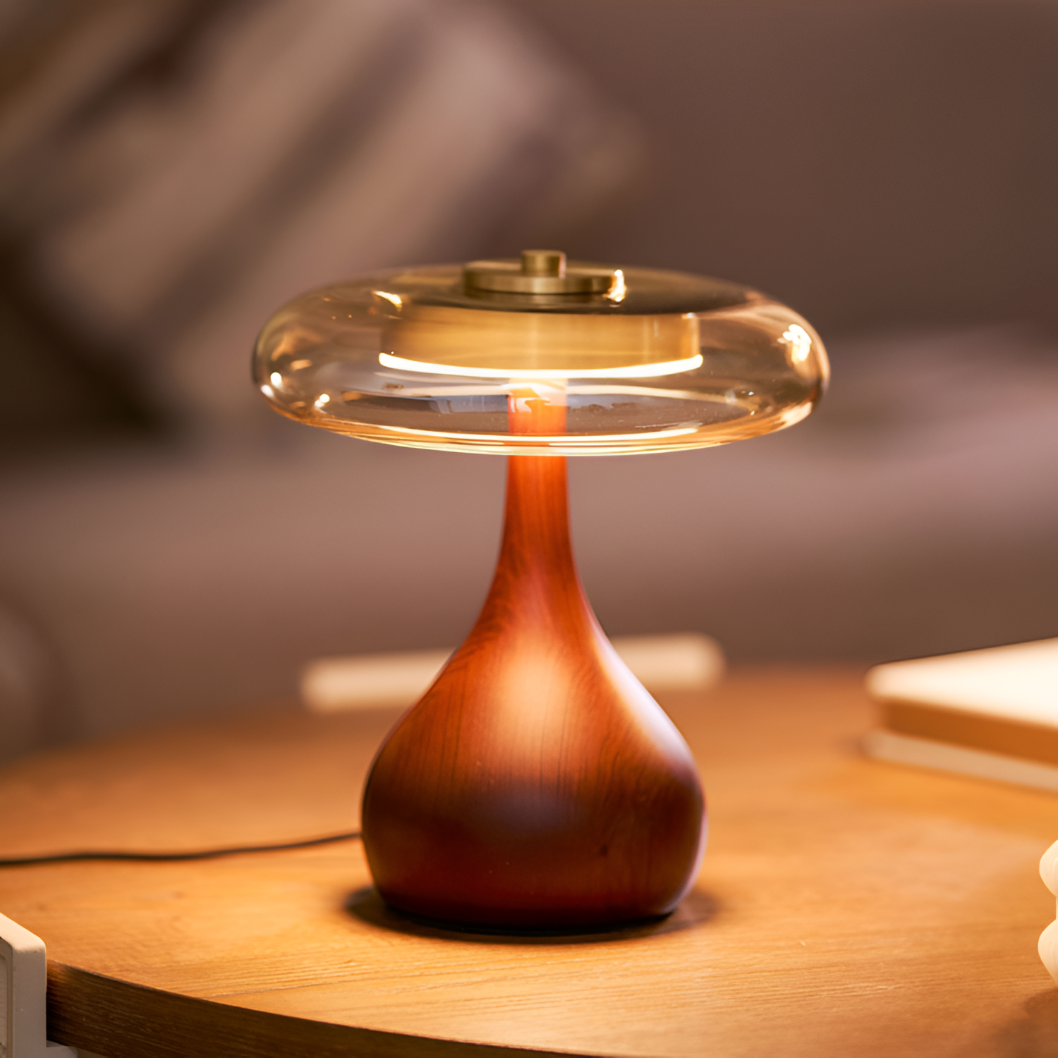 Mid-Century Mushroom Bordlampe - Dæmpbar