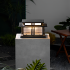 Zen-stil Solcellelampe til Søjle - Minimalistisk