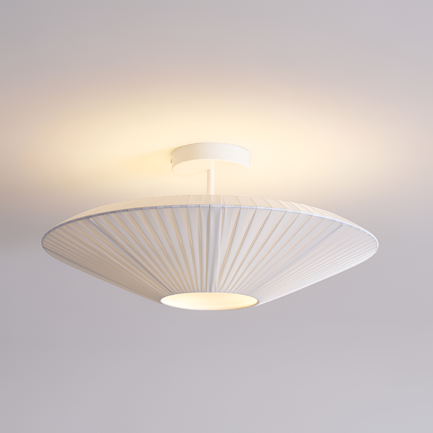 Plisseret Minimalistisk Loftlampe - Dæmpbar