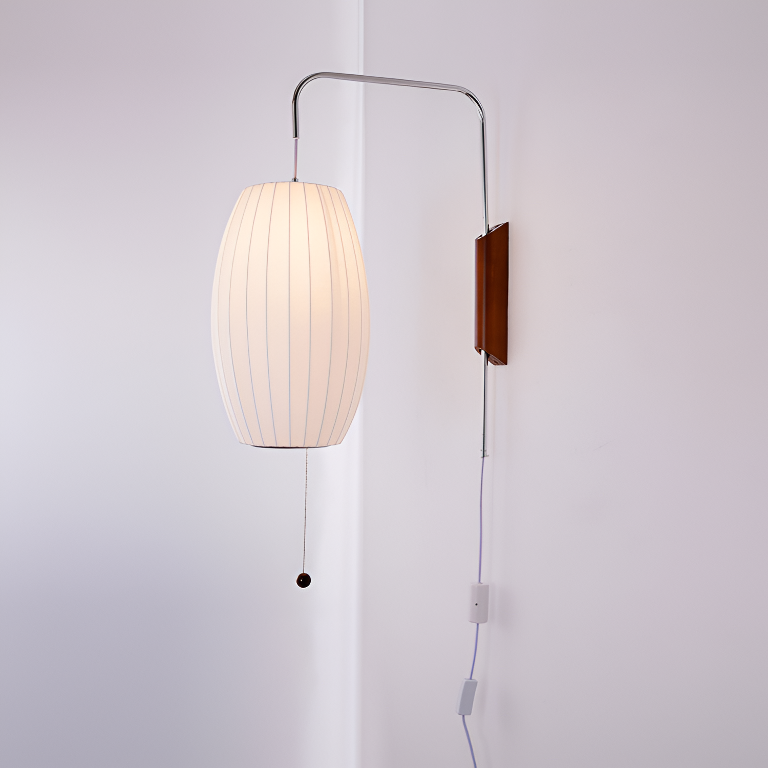 Svingarm Rillet Væglampe - Minimalistisk