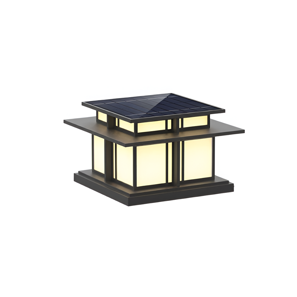 Zen-stil Solcellelampe til Søjle - Minimalistisk