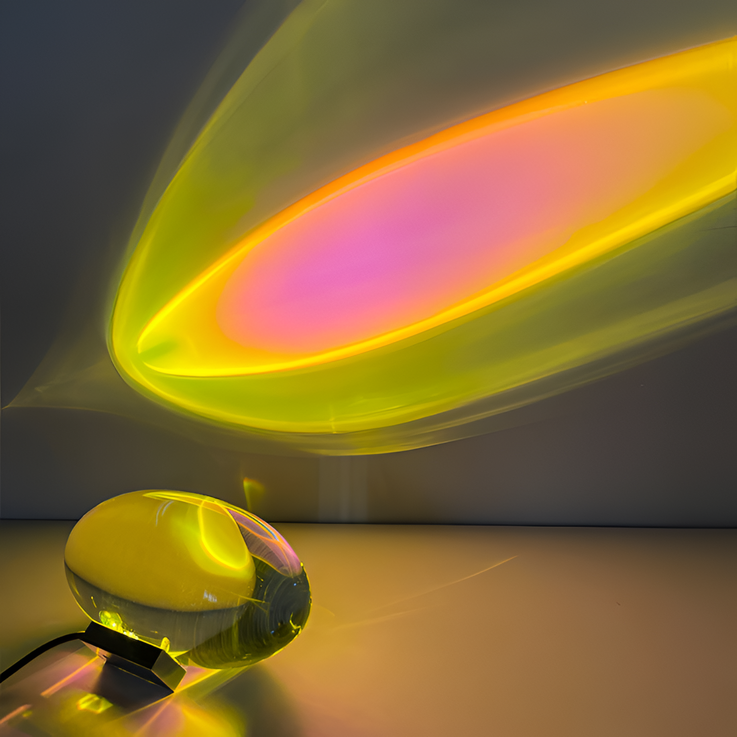 Oval Glasprojektion Projektor - Dekorativ Accent
