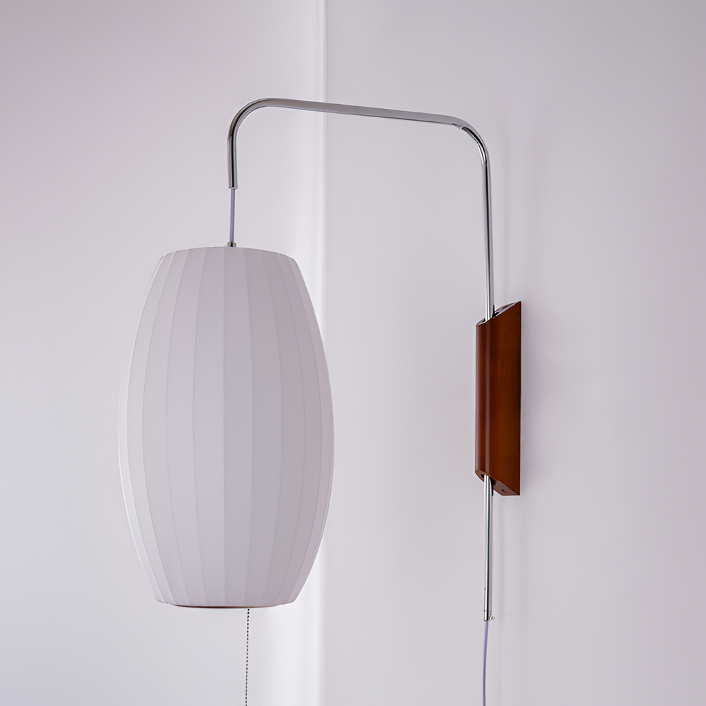 Svingarm Rillet Væglampe - Minimalistisk