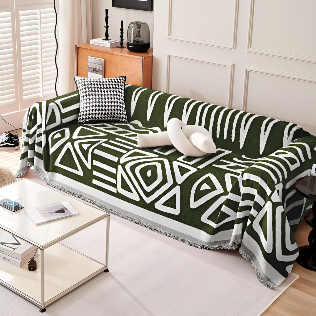 Moderne Vævet Sofa Tæppe - Geometriske