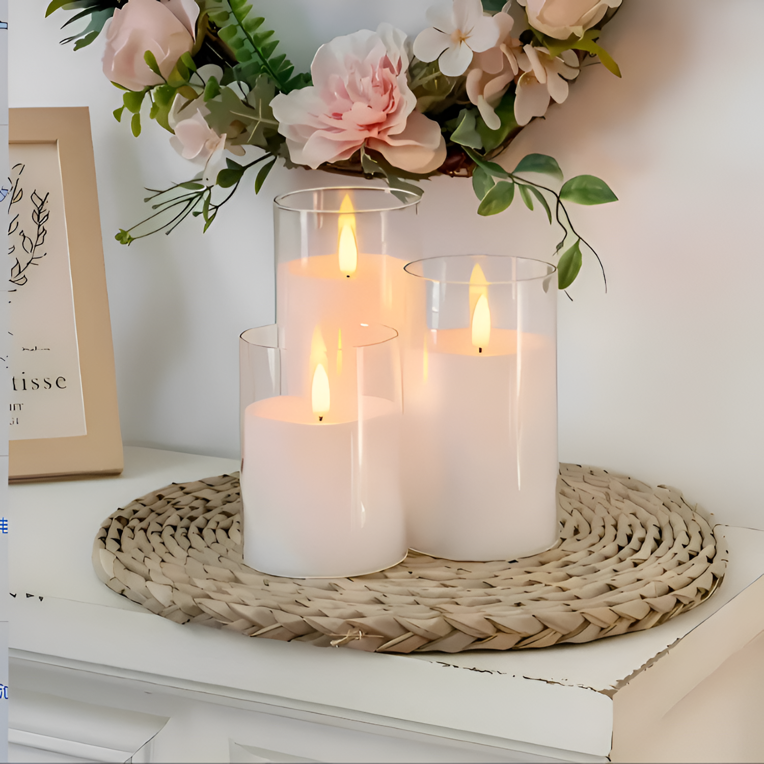 Minimalistisk Flameless LED-lysæt - Cylindrisk