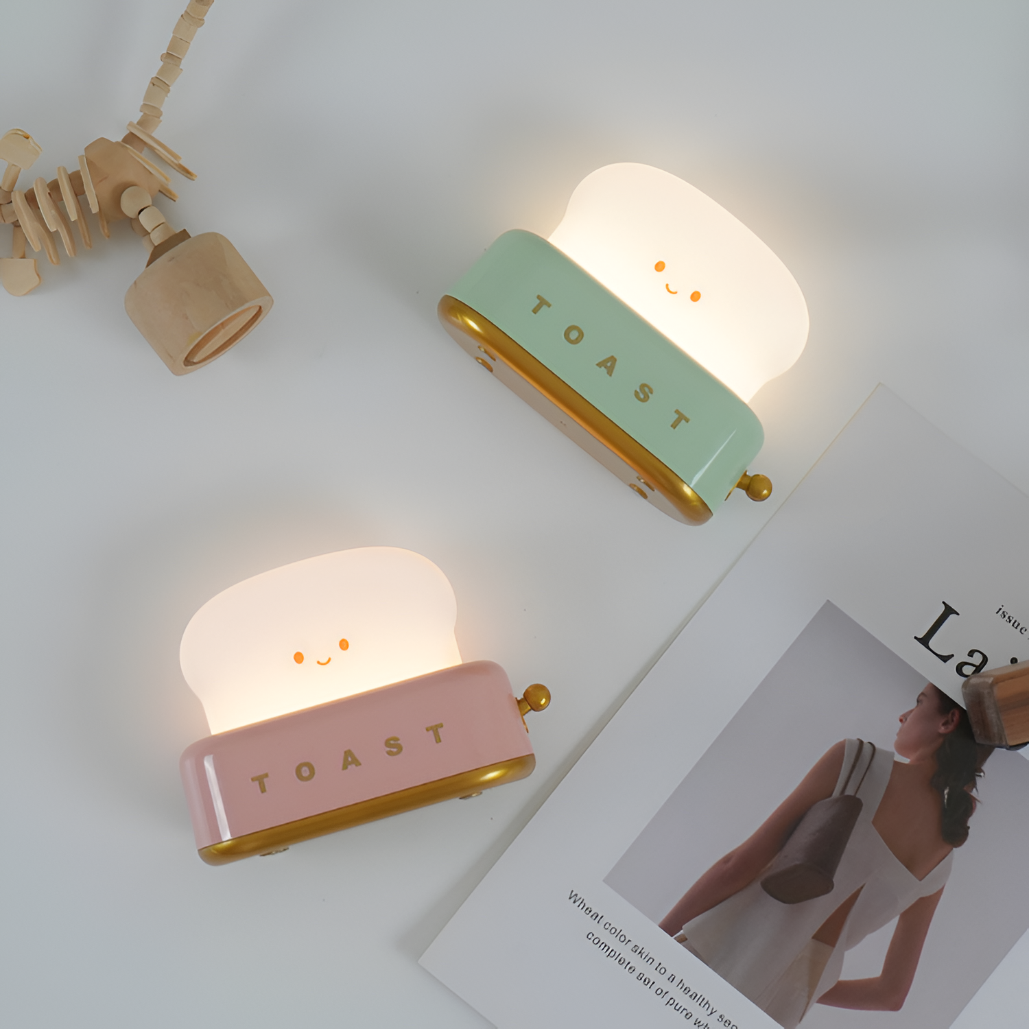 Genopladelig Minimalistisk Brødristerlampe - Dæmpbar