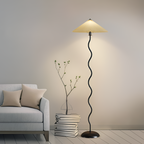 Plisseret Bølget Gulvlampe - Minimalistisk