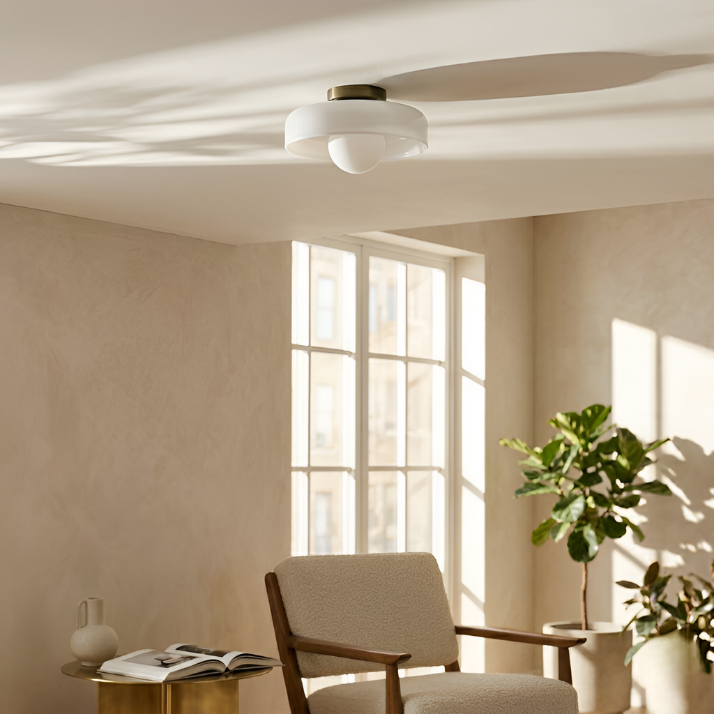 Nordisk Glas Halo Loftlampe - Retro Gang Loftbelysning