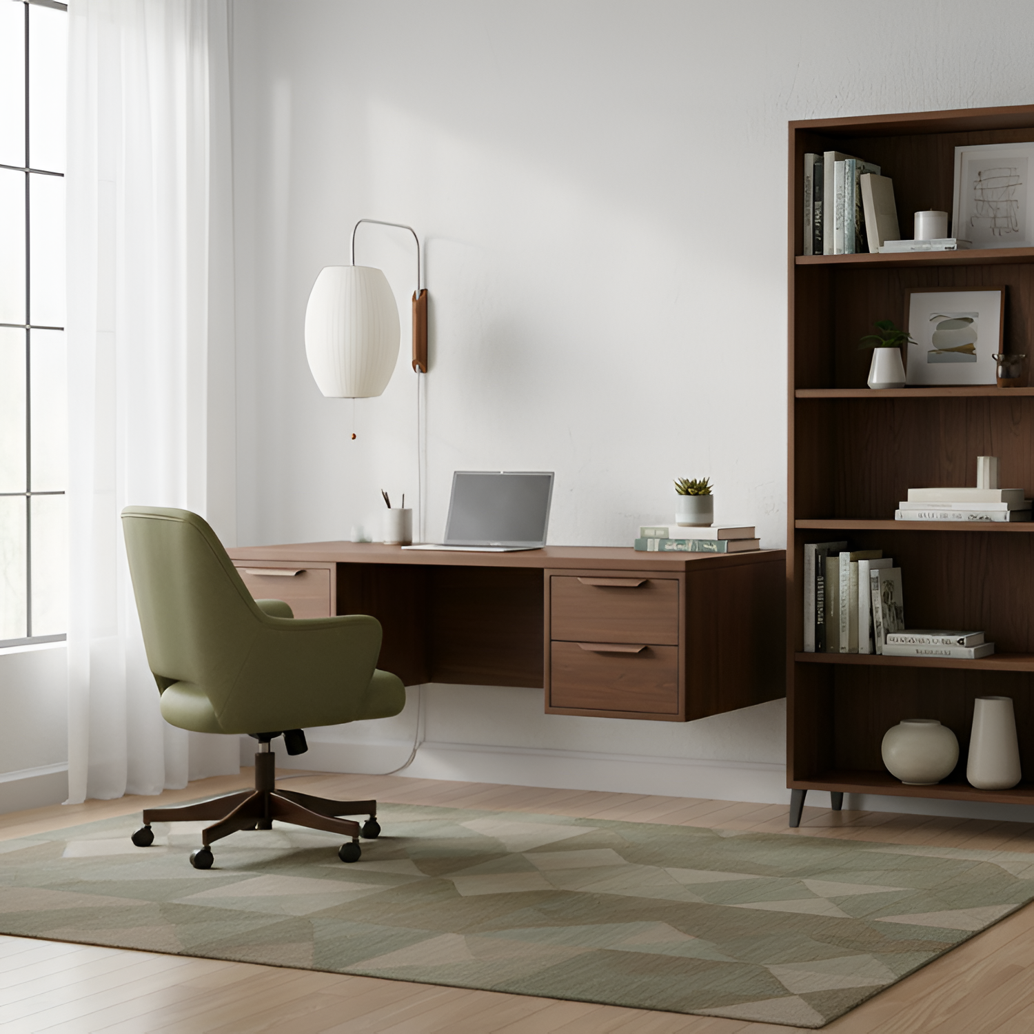 Svingarm Rillet Væglampe - Minimalistisk