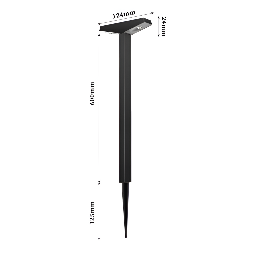 Minimalistisk Solcelledrevet Sti-lampe - Justerbar