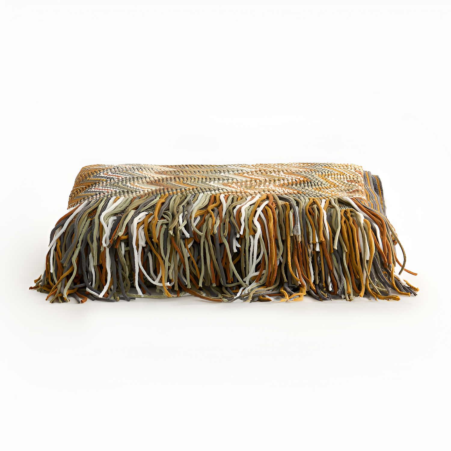 Bohemisk Frynser Chevron - Strikket Plaid