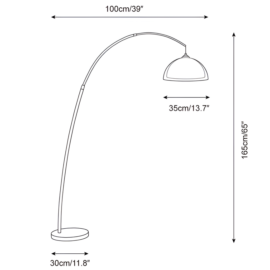 Mid-century Moderne Buegulvlampe - Justerbar