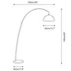 Mid-century Moderne Buegulvlampe - Justerbar