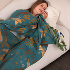 Vævet Jacquard Tæppe - Vendbart