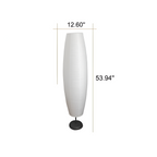 Rillet Høj Papirlampe - Minimalistisk