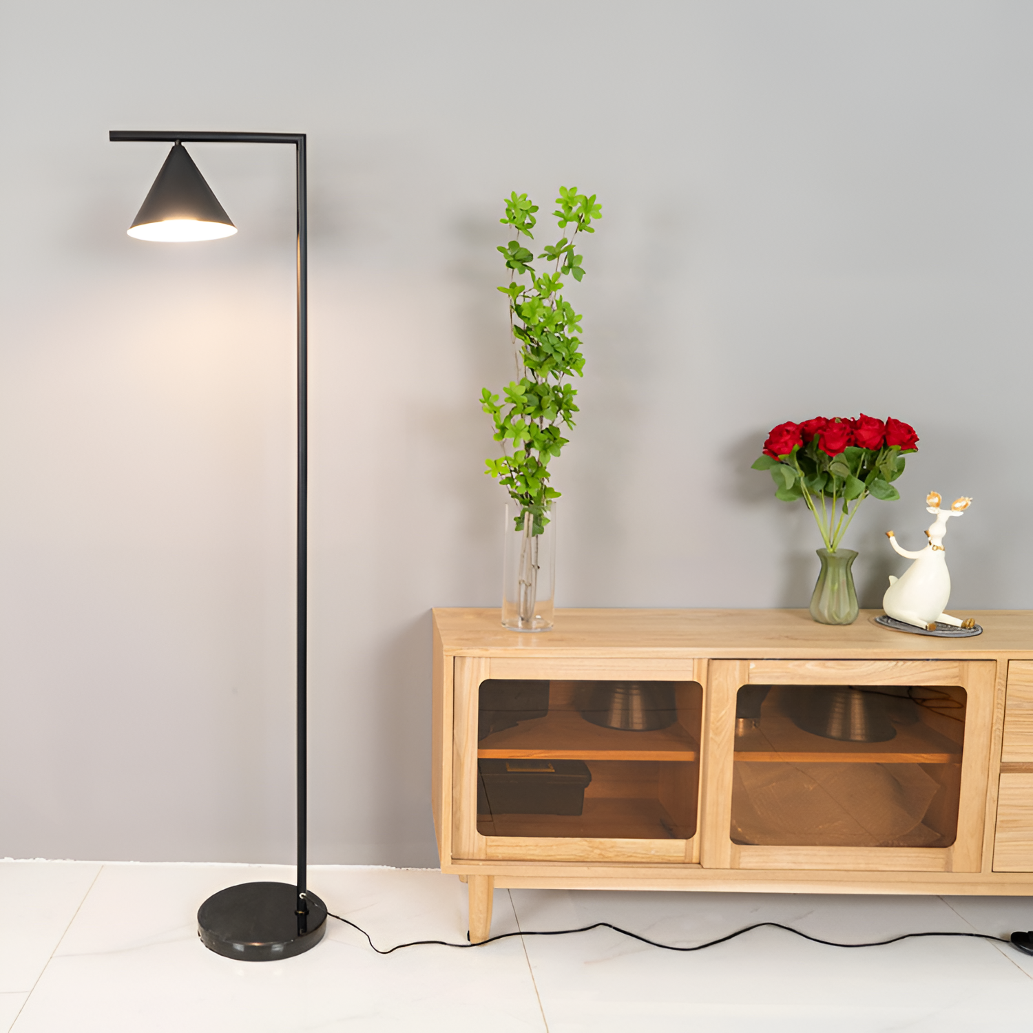 Moderne Geometrisk Gulvlampe - Justerbar