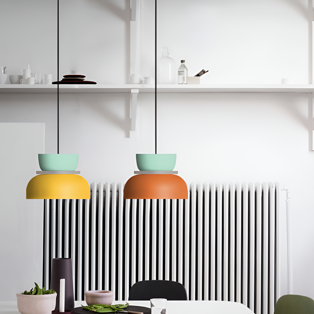 Moderne Pendellampe - Farverig Geometrisk Hængelampe