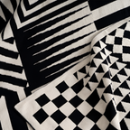 Geometrisk Mønstret Plaid - Vendbar
