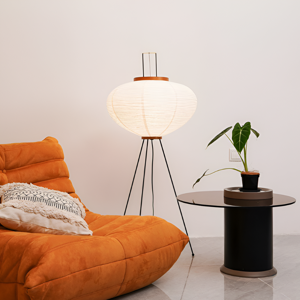 Geometrisk Papirlampe i Washi - Minimalistisk