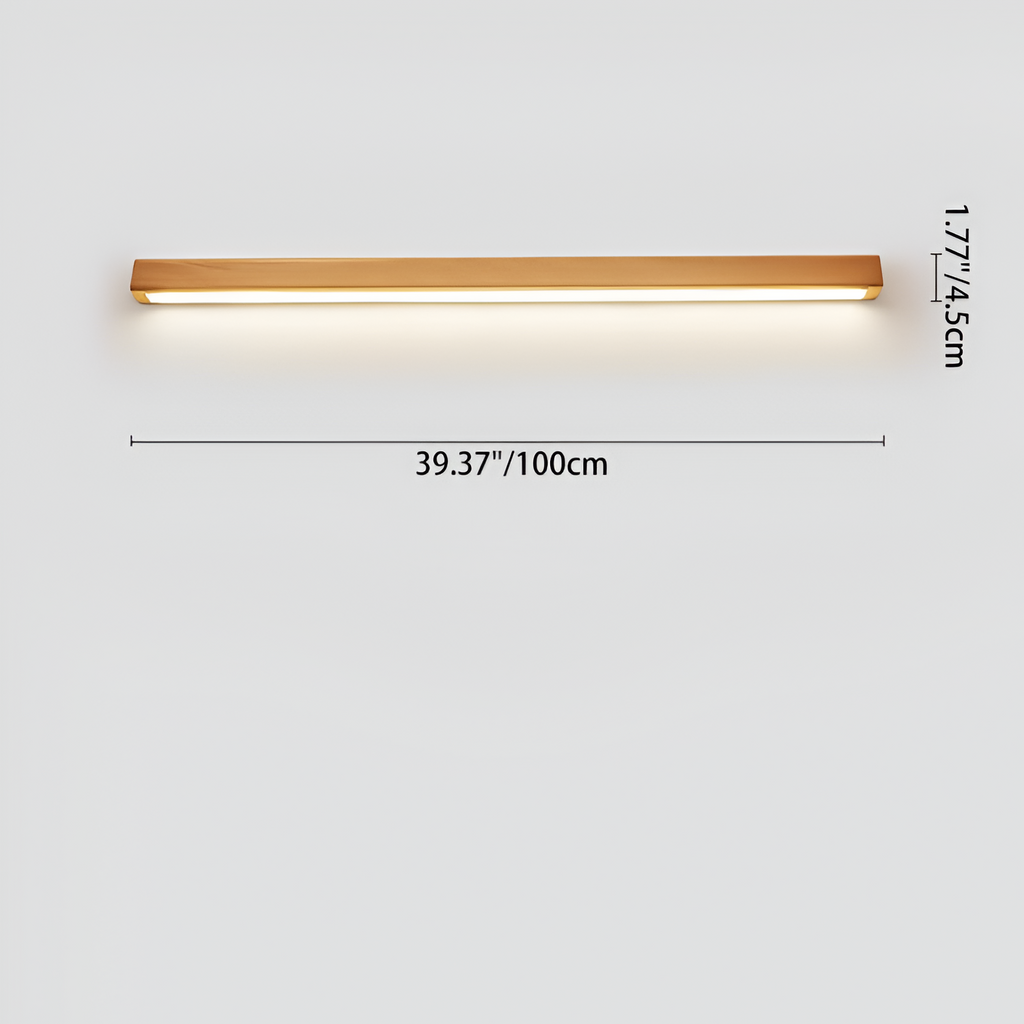 Væglampe i massivt træ med LED-lys - japansk stil
