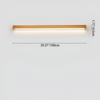 Væglampe i massivt træ med LED-lys - japansk stil