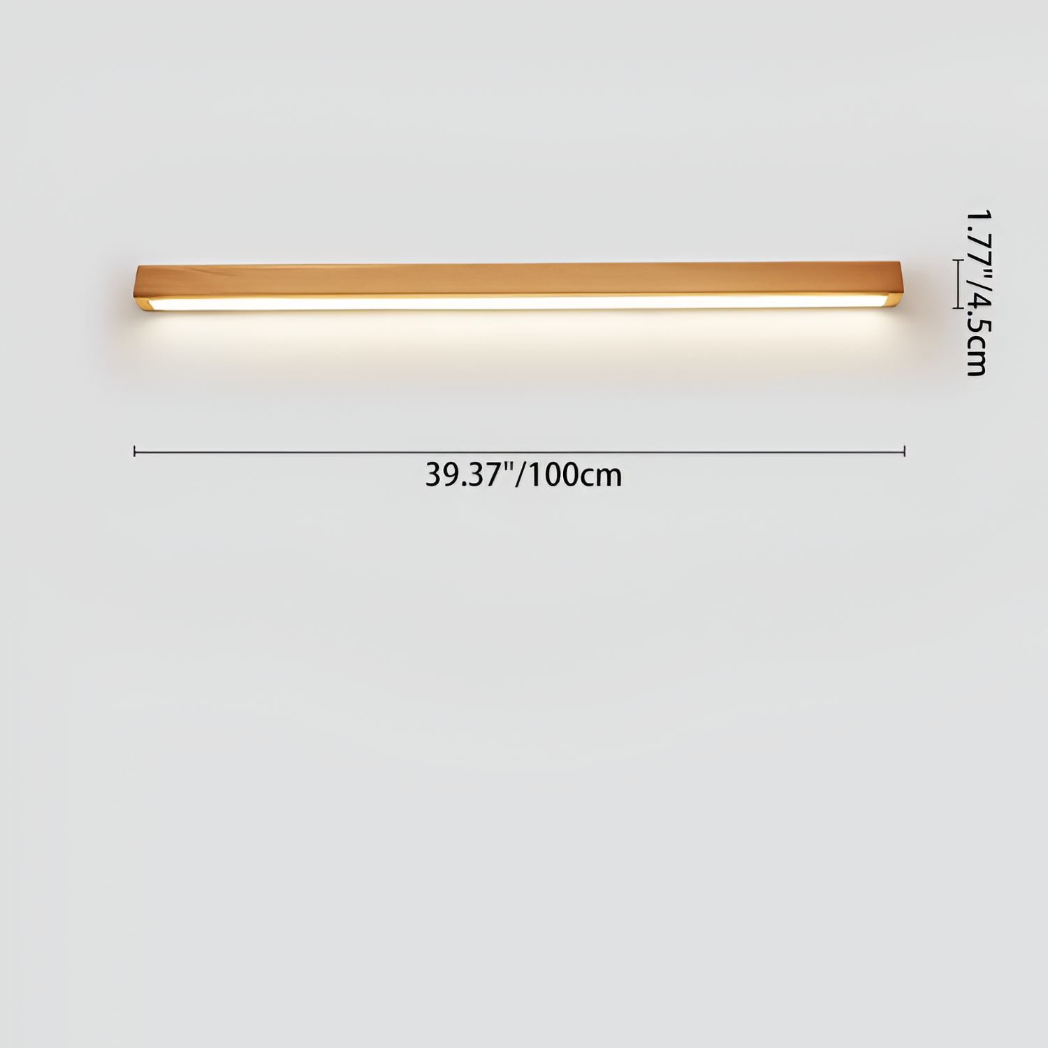 Væglampe i massivt træ med LED-lys - japansk stil