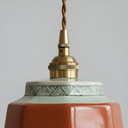Håndmalet Keramisk Pendellampe - Terracotta Køkkendekor