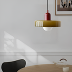 Nordisk retro-pendel i glas – farverig belysning